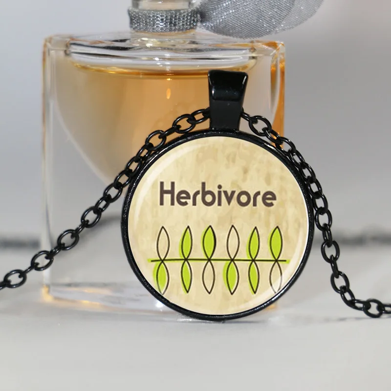 Стеклянный купол оптом подвесные украшения для вегетарианцев herbivore ожерелье в