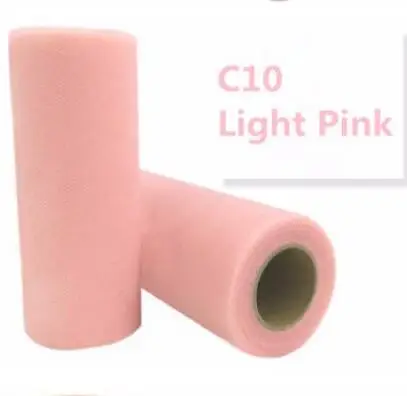 C10 Light pink Тюлевая пачка в рулоне для детского душа 15 см ширина рулон органзы Ткань пачка подарок на день рождения Единорог вечерние украшения свадьбы - Цвет: C10 Light pink