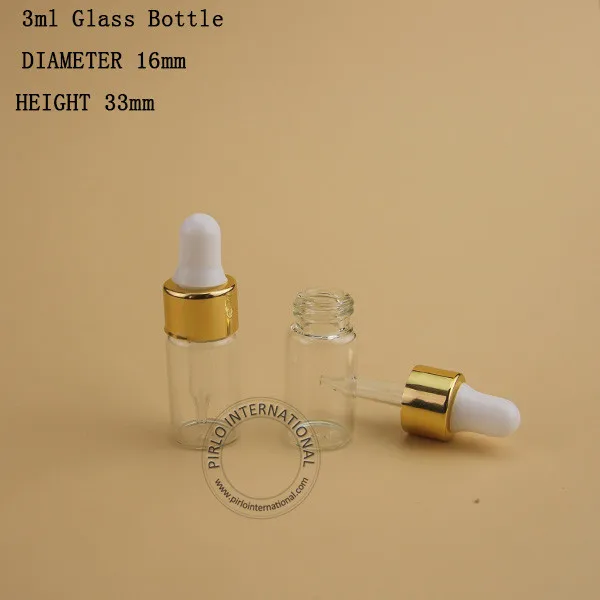 50 шт./лот оптовая продажа прозрачная стеклянная бутылка эфирного масла с