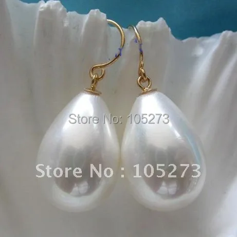 Оптовая продажа 10 пар висячие серьги белого цвета с морской ракушкой и жемчугом AA
