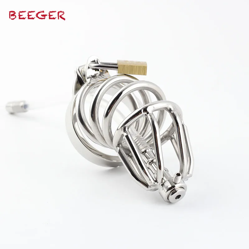 Клетка верности BEEGER из нержавеющей стали с вставкой в уретры длинные клетки для