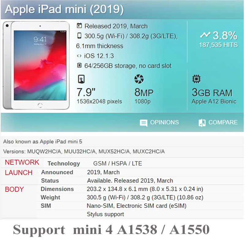 Цветной 3D чехол из искусственной кожи для нового iPad mini 5 7 9 2019 го поколения умный