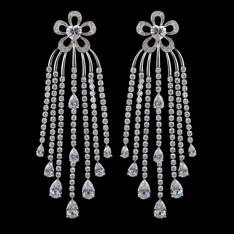 Новый дизайн Роскошные брендовые модные жёлтые золотые серьги-кисточки с