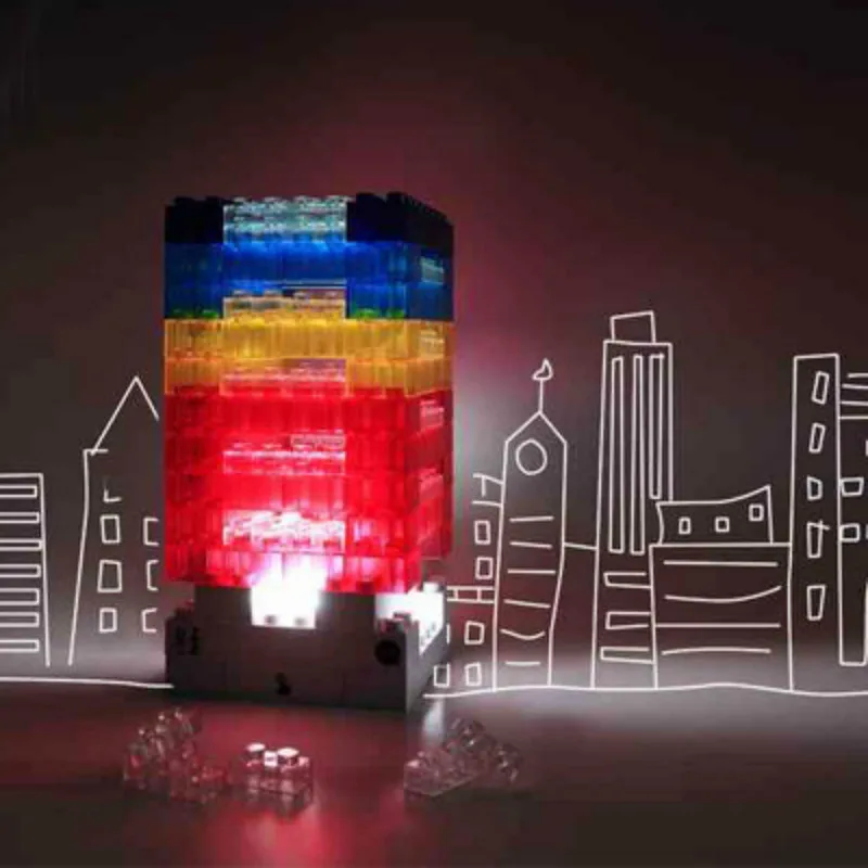 Креативные блоки DIY Головоломка ночник с сенсорным выключателем для детей