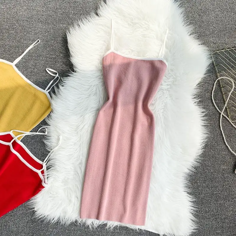 Женское трикотажное платье футляр ALPHALMODA пуловеры без рукавов эластичные