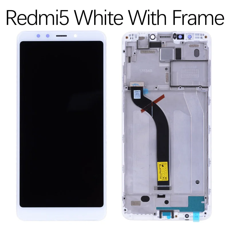 White with Frame Дисплей для Xiaomi Redmi 5 MDG1 MDTI MDI1 LCD в сборе с тачскрином 5.7'' черный белый золото - Цвет: White with Frame