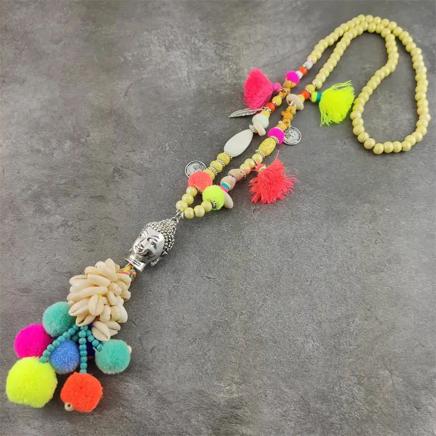 Красочные Collares Collier Широкое Ожерелье в стиле &quotБохо&quot для подвески Будды
