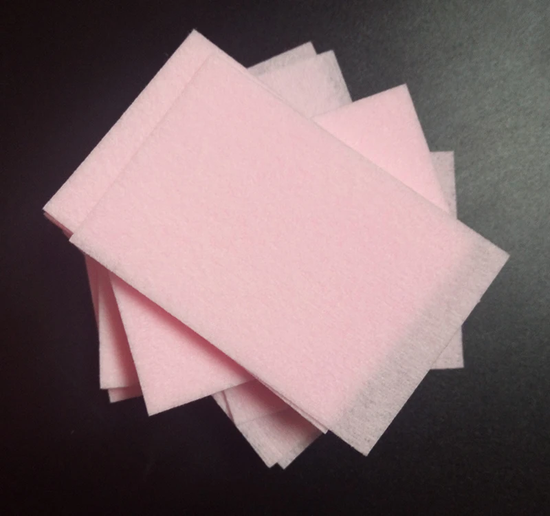 60 шт./пакет для удаления лака ногтей розовые и белые чистящие салфетки прозрачные