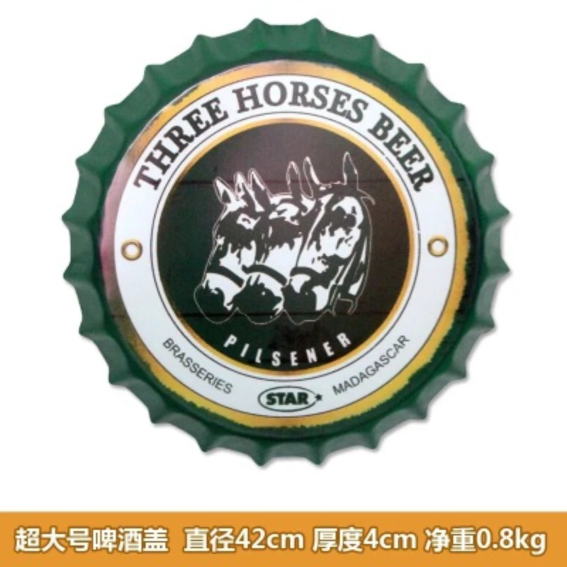 Оловянная Вывеска Тройная Лошадка винтажная железная картина покрытие для пива
