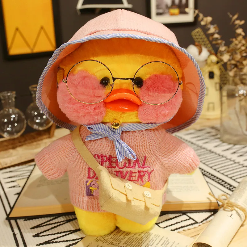 Kawaii Lalafanfan кафе Гиалуроновая кислота утка плюшевая игрушка по мотивам