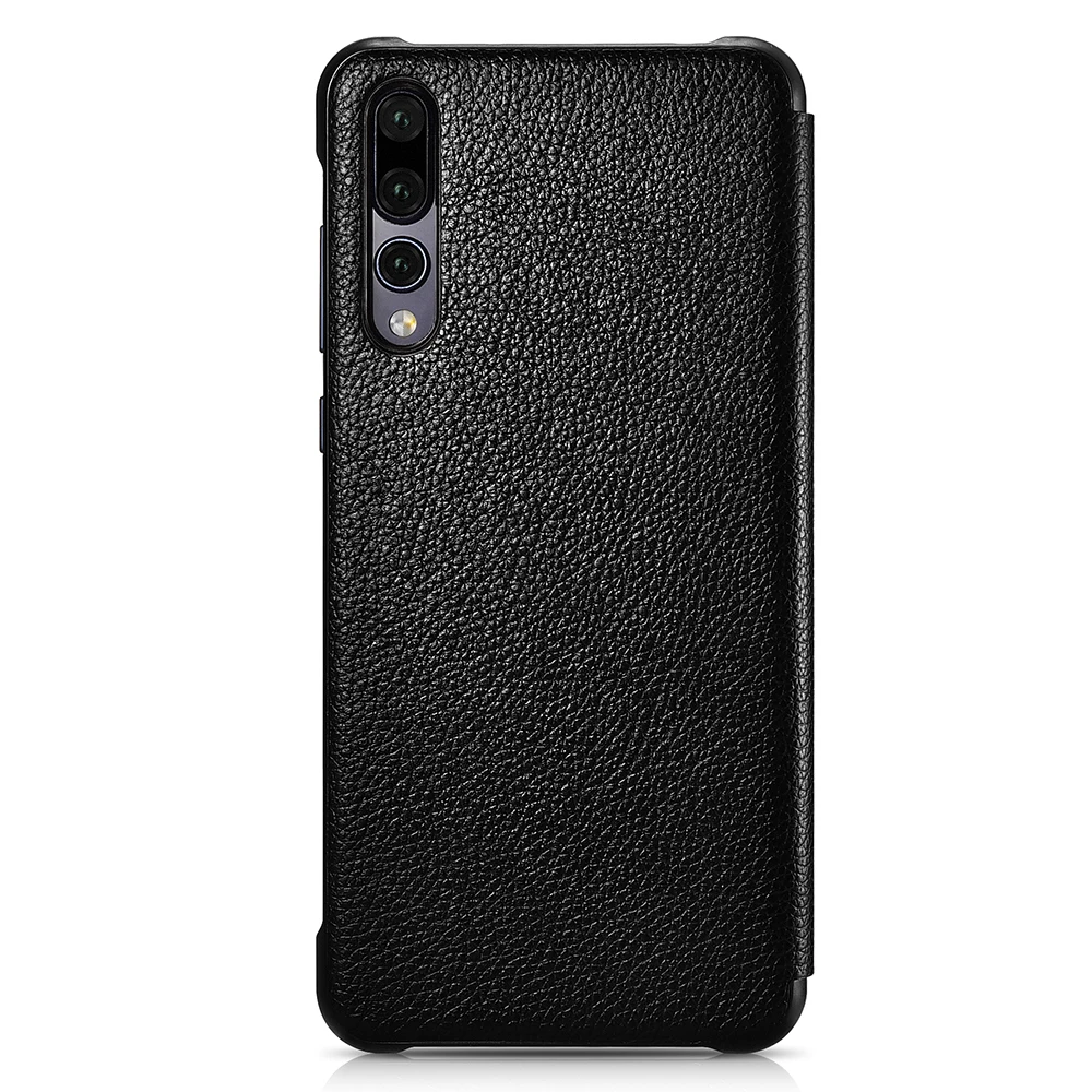 XOOMZ для huawei P20 Pro Чехол роскошные из натуральной кожи жесткий Пластик Smart View Флип Чехол Для Телефона huawei P20 pro Smart Case