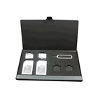 Алюминиевый Чехол-подставка 21 в 1 для SIM-карт Micro Pin SIM Nano коробка для хранения карт памяти, черный