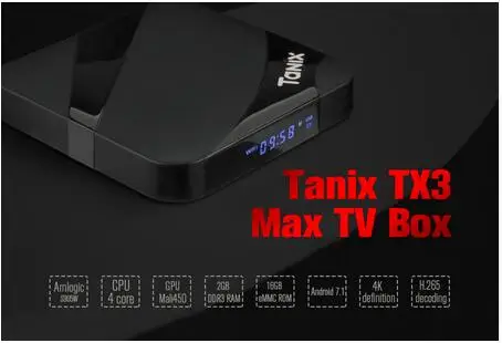 Tanix TX3 MAX Смарт ТВ BOX Android 7 1 2 Гб оперативной памяти 16 встроенной BT4.1 Amlogic S905W 4 ядра H.265