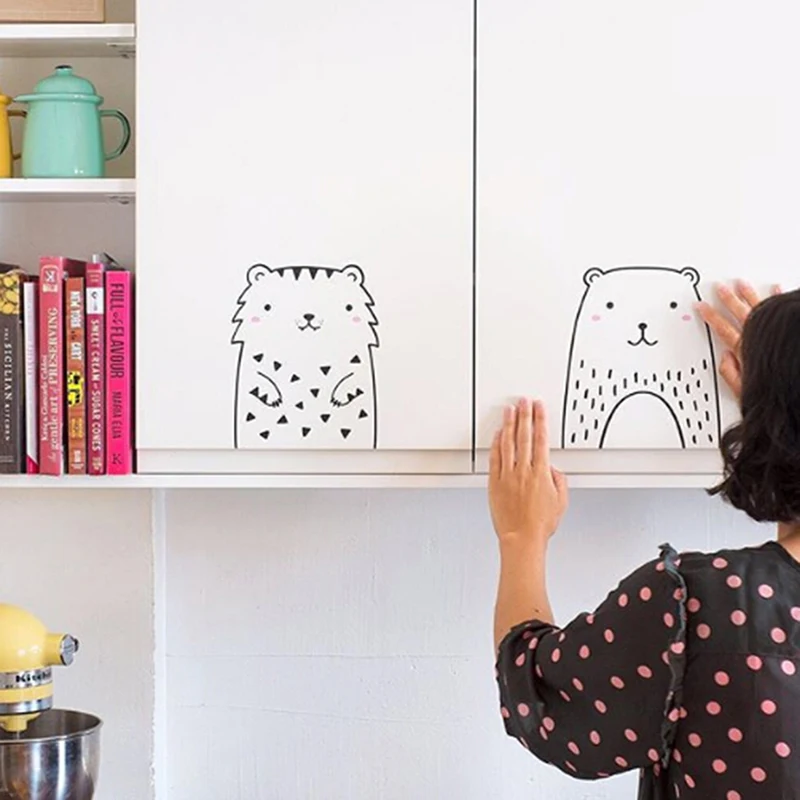 Милые животные DIY мультфильм стикер на стену для детской комнаты гостиной
