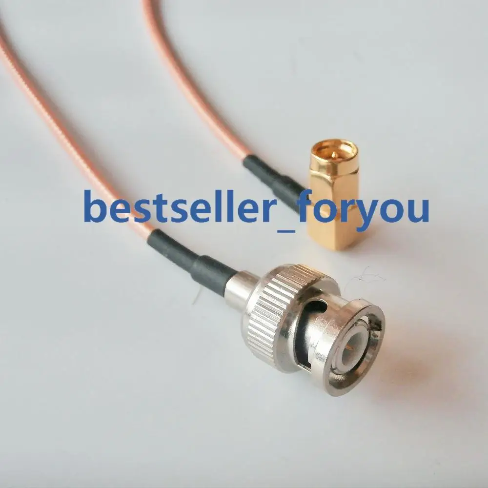 

SMA male right angle to BNC male right angle RF cable assembly RG316 15cm