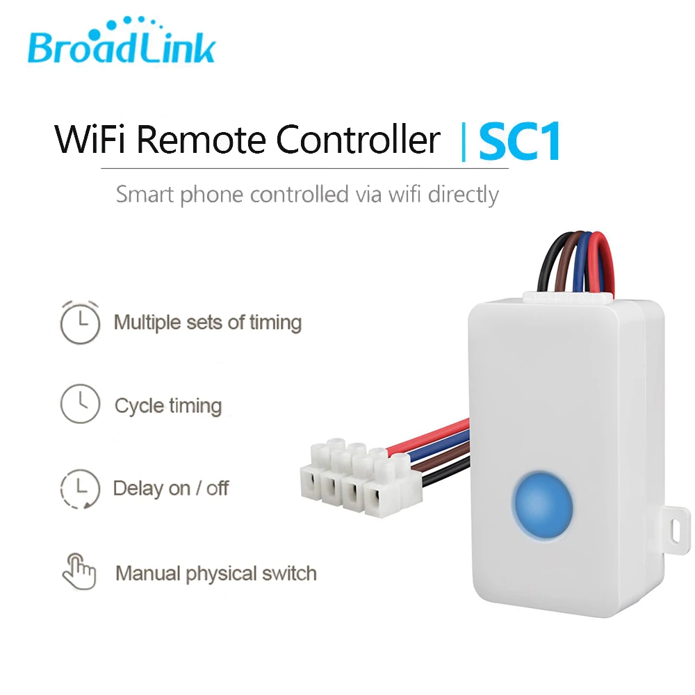 Broadlink SC1 пульт управления ler Box Smart Switch WiFi приложение для Alexa Google Home 2 4 GHz 433 MHz 10A