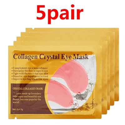 5pair style 1 24K Золотая Сыворотка для лица, маска для глаз, патчи под глазами, темные круги, отечность, против старения, коллаген, маска для глаз, подушечки для глаз - Цвет: 5pair style 1