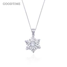 Цепочка женская из серебра 925 пробы, с подвеской в виде снежинки