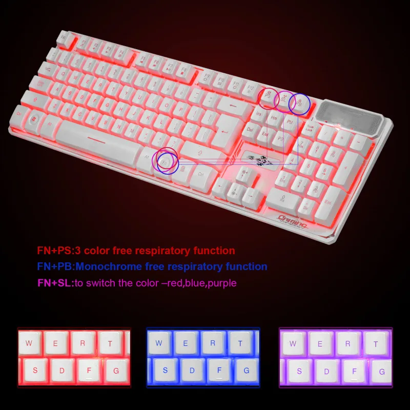 USB игровая клавиатура мышь геймер профессиональный набор механическая на ощупь