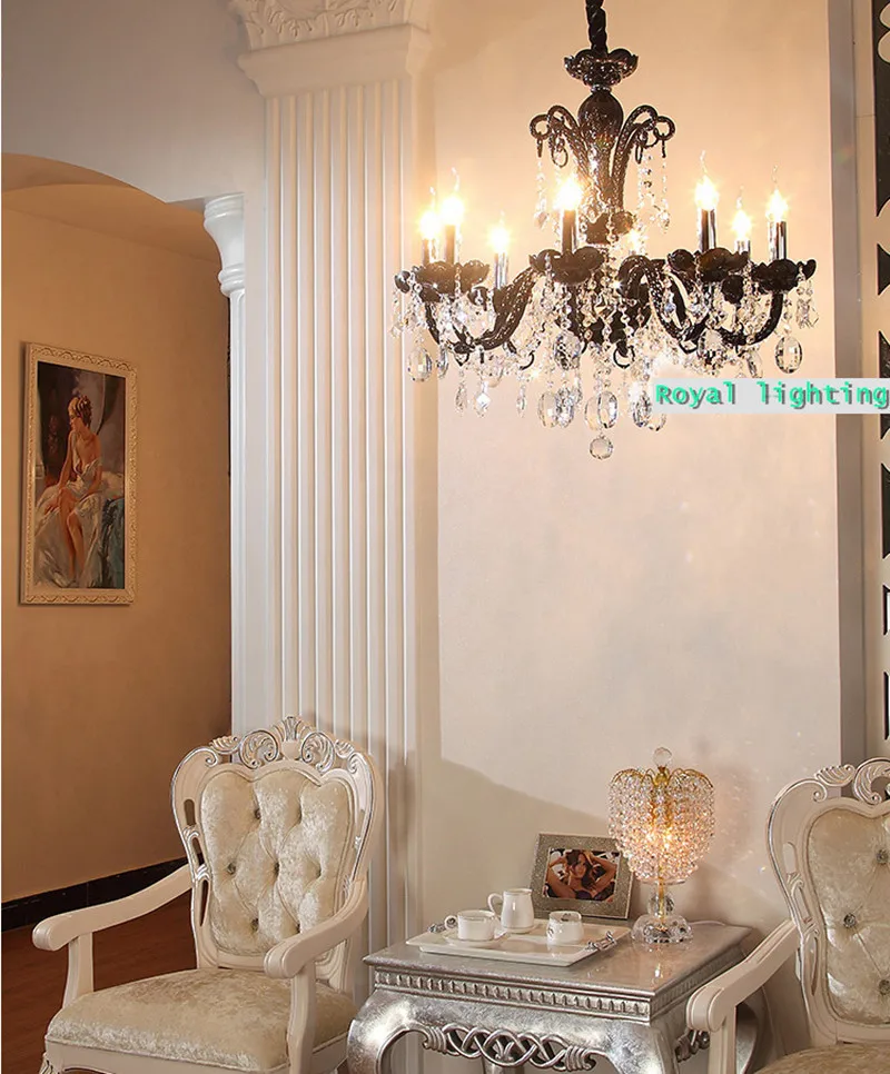 Арт деко Ресторан в винтажном стиле Цвет Черный Хрустальная люстра светильник ing