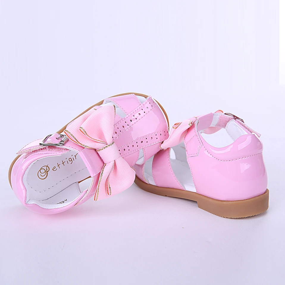 Pettigirl Girls сандалии из микрофибры платье принцессы с бантом Детская обувь на лето