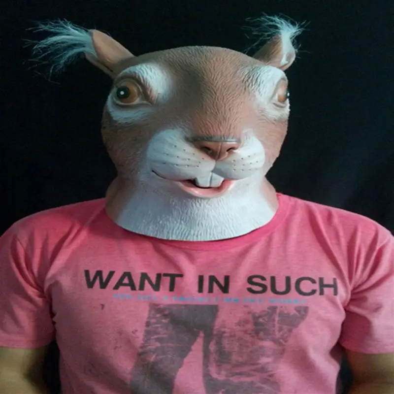 Латексная маска с милой белкой на все лицо резиновые маски для Хэллоуина головой