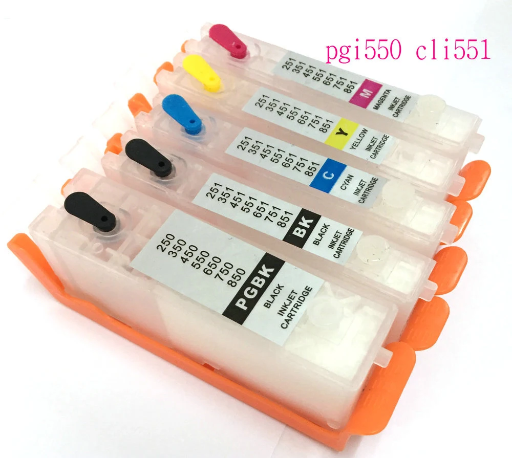 Vilaxh PGI-550 многоразовый картридж для Canon Pixma IP7250 MG5450 MX925 MG5550 MG6450 MG5650 MG6650 IX6850 MX725