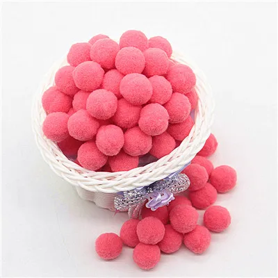 06watermelon red 10/15/20/25 мм Мини пышная Нижняя Pom Poms помпонами ручной работы для детей игрушки свадебный Декор Сделай Сам швейного Ремесла поставок 100 шт - Цвет: 06watermelon red