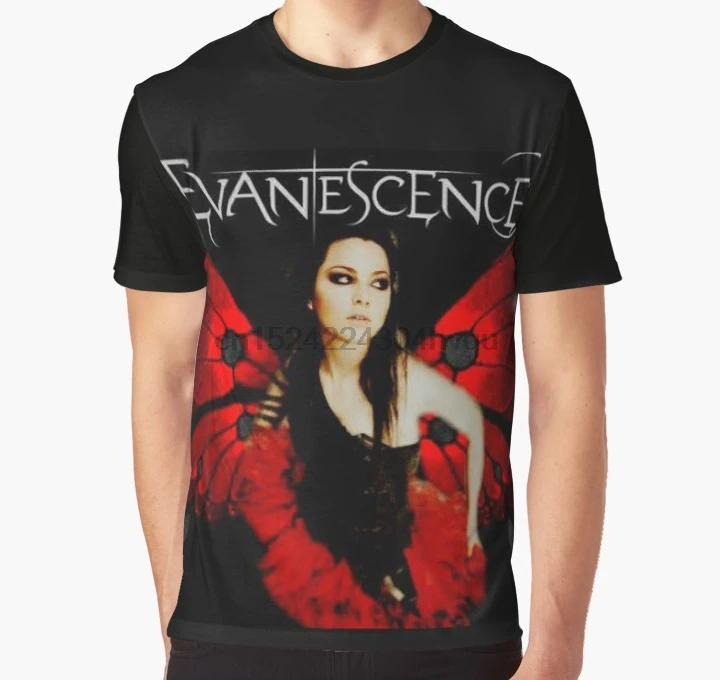 Мужская смешная футболка с объемным принтом Evanescence большого размера | одежда