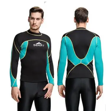 Мужская Неопреновая футболка с длинным рукавом для серфинга 2 мм|2mm wetsuit|wetsuit topsurf