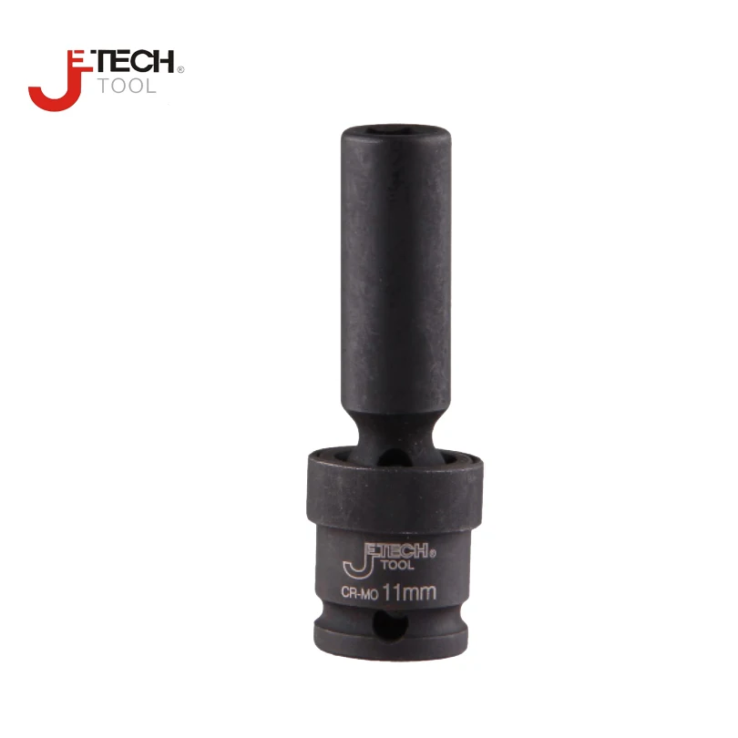 Jetech 3/8 dr. 6PT универсальная глубокая ударная розетка 9 мм 10 11 12 13 14 15 16 17 18 19 20 21 22 Cr Mo