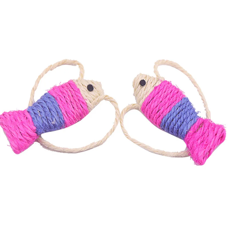 Любимая игрушка сизаль Материал трехмерная рыбы Кошачий коготь кошка царапин