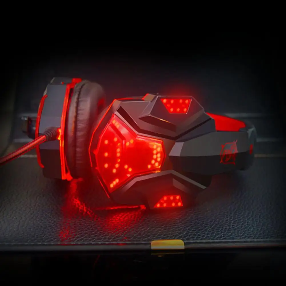 CUJMH PC780 Headphone for Computer Earphone Cool Glowing with Microphone computer PC Gamer Stereo | Электроника