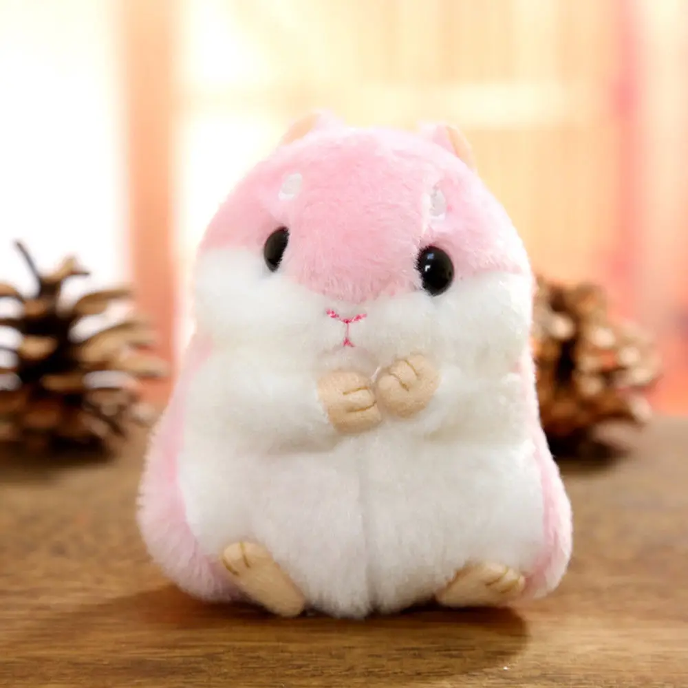 10 см Kawaii Плюшевые Брелоки для ключей связка милый хомяк застежка держатели