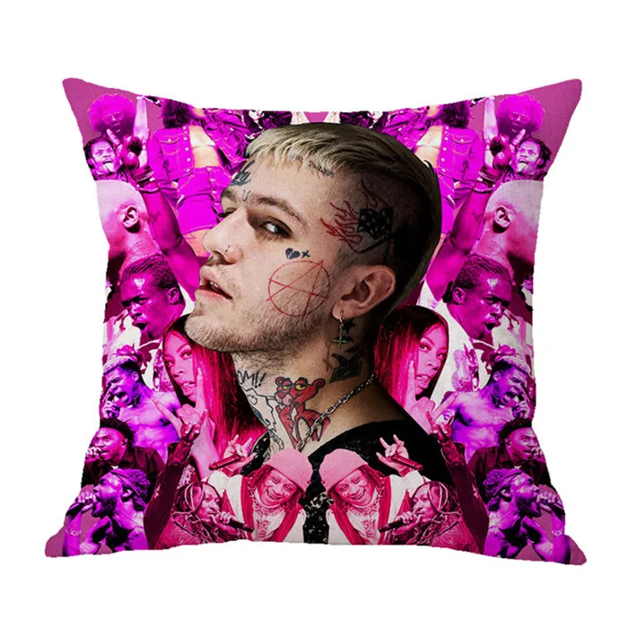 Эмо ловушка Lil peep чехол для подушки 45*45 Лен Хлопок домашние подушки мягкие декоративные наволочки для дивана кресла наволочки - Цвет: 15