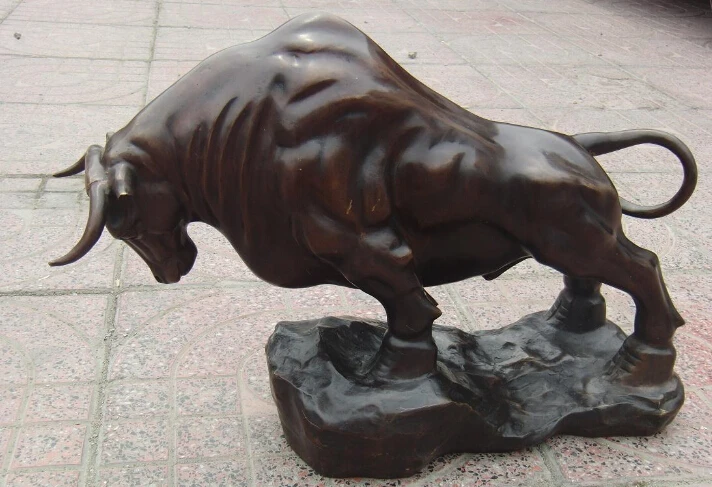 Бык бронзовые ремесла украшения для дома зарядка бык | Дом и сад