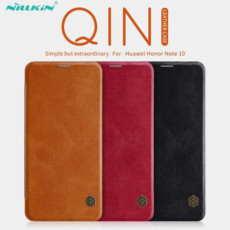 Кожаный чехол NILLKIN QIN для Huawei Honor Note 10 откидной Чехол винтажный кошелек деловой