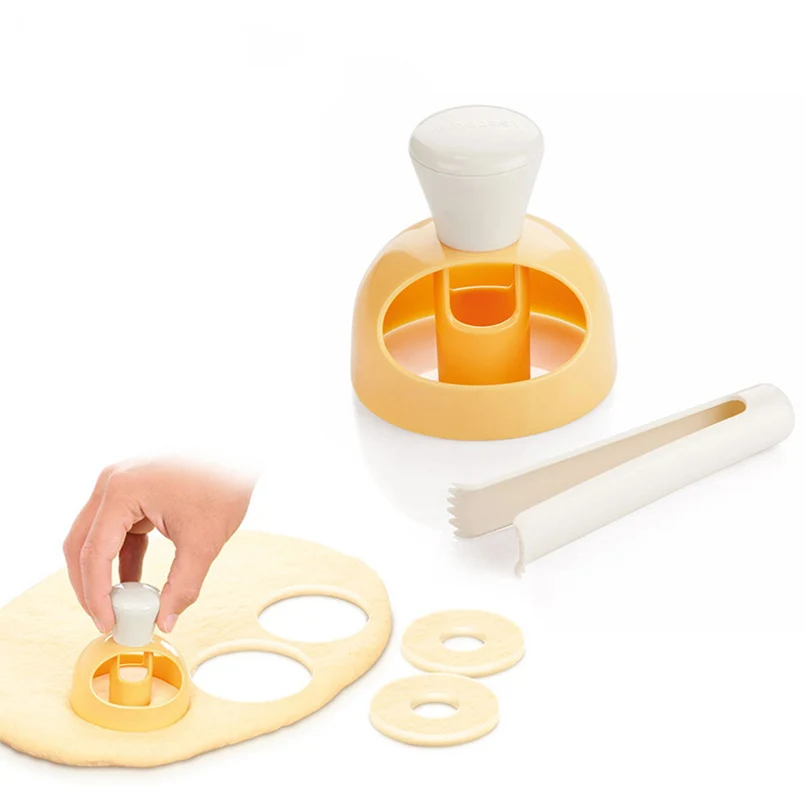 1 Set Plastic DIY Donut Mold Cake Bread Cutter Maker With Hollow Clip Decorating Tools Doughnut Desserts Mould Pastry Tool | Дом и сад