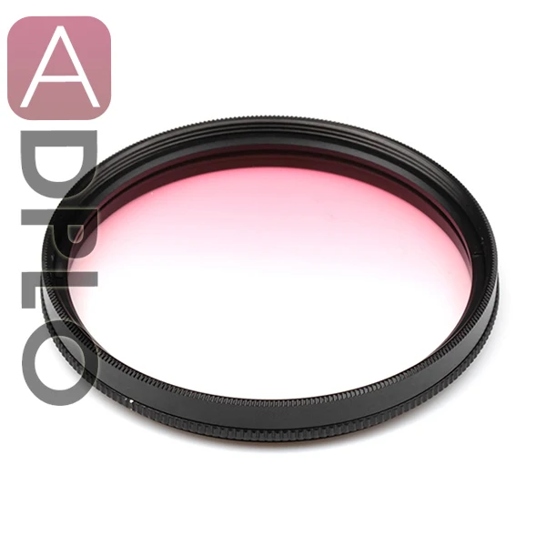 

52mm/55mm/58mm/62mm/67mm/72mm/77mm Gradual Pink Lens Filter Camera Accessory