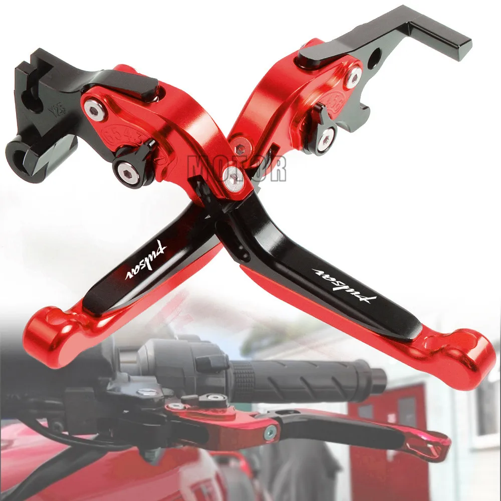 CNC алюминиевые складные рычаги тормозной муфты для Мотоцикла Bajaj Pulsar 200 NS все годы