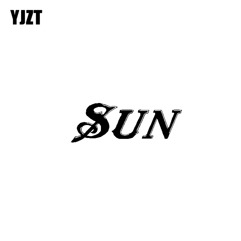 

YJZT 15.2CM*5.4CM Interesting Word Sun Nifty Beautiful Artistic Delicate Nice Vinyl Decal Car Sticker Black/Silver C19-1571