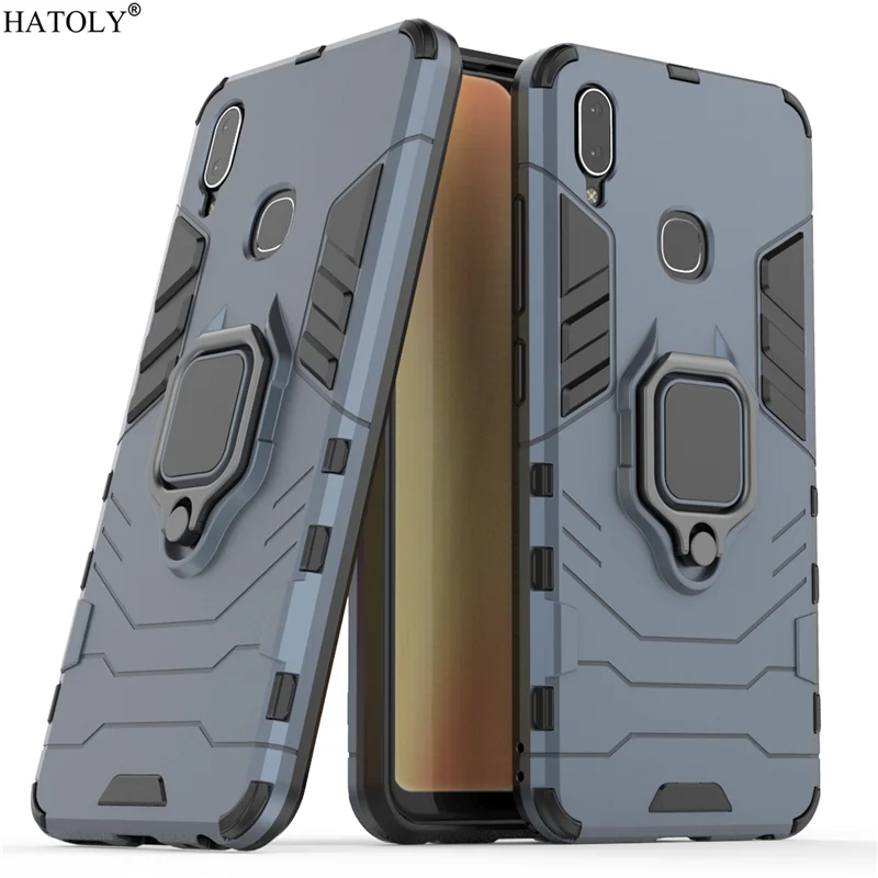 Чехол для Vivo Y91 противоударный защитный чехол магнитный держатель кольца на