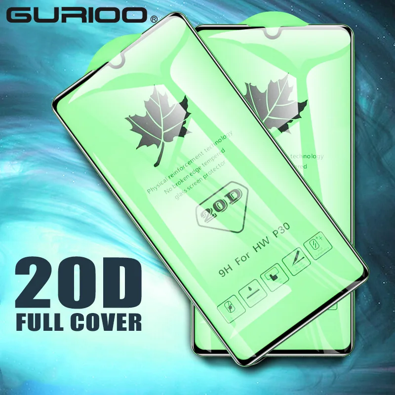20D роскошное полное покрытие из закаленного стекла для Huawei P30 P20 Lite Y6 Y7 Prime 2018 Y9 2019