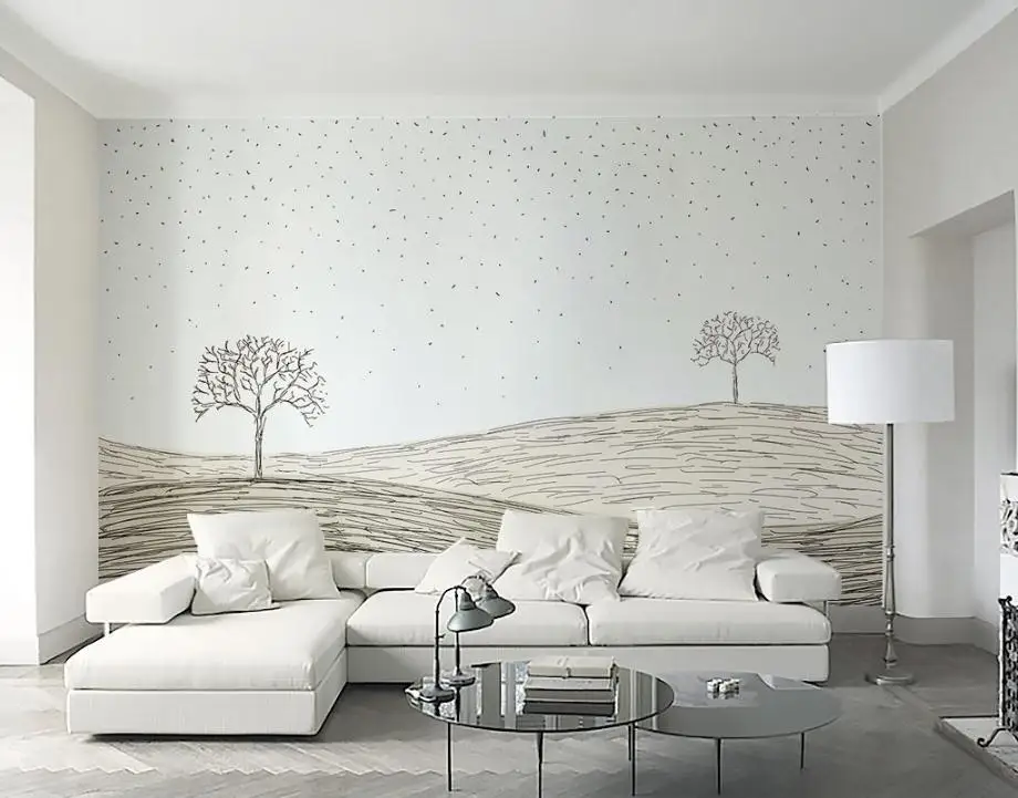 abstract wallpaper black and white for living room wall simple nordic papers bedroom decorate | Обустройство дома