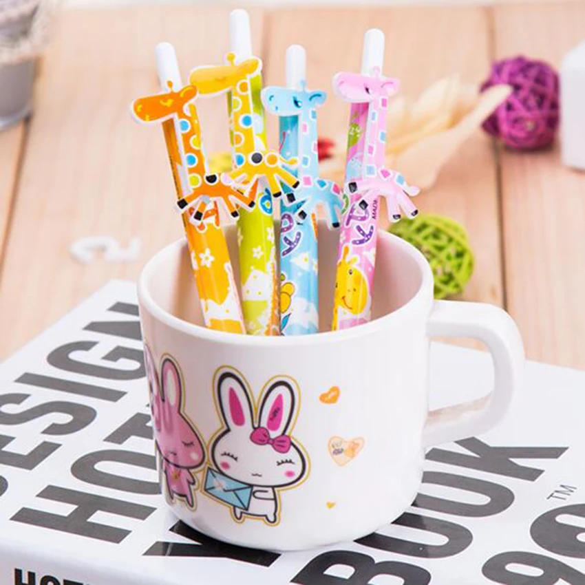 

1pc Ballpoint Pen For School Supply Ball Point Stationery Novel Office Gift chancery Giraffe Creative
