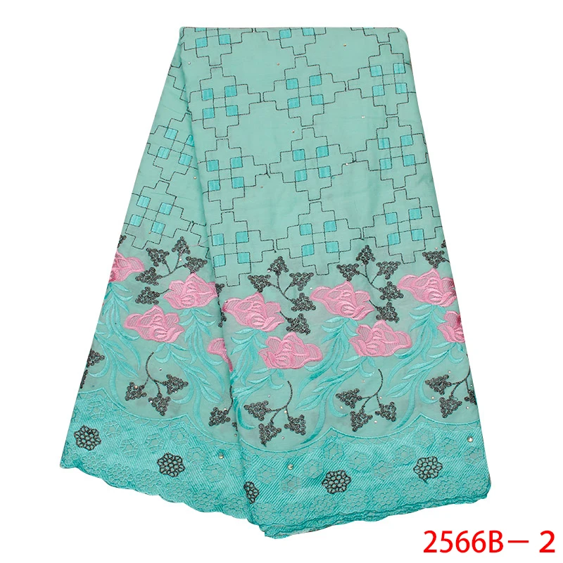 Green/Pink Lace Fabrics 2019 African Swiss Voile Fabric High Quality French in Switzerland For Wedding GD2566B-1 |