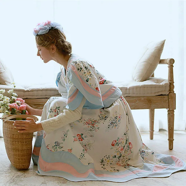 

Женская хлопковая юбка LYNETTE'S в китайском стиле, с принтом в виде пудры винограда