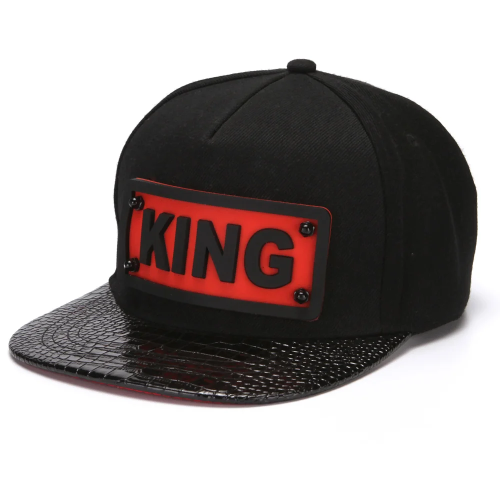 KING плоские поля gorra бейсбольная кепка для детей хип-хоп шляпа мальчиков и девочек