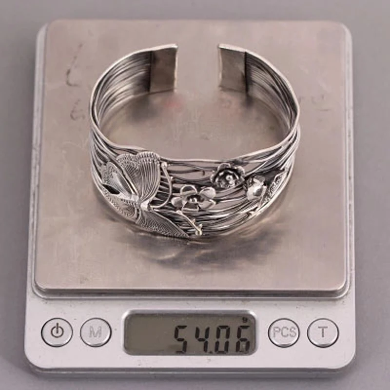 Женский браслет из серебра 100% пробы ширина 42 мм|sterling silver bracelet|silver bracelet women925 sterling |