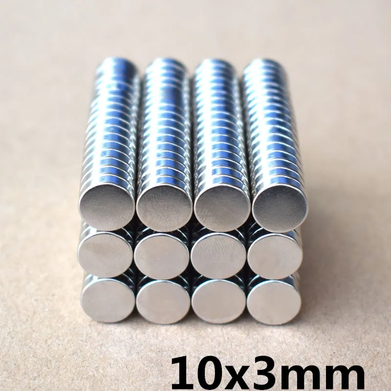 20 шт. неодимовый магнит 10x3 редкоземельный маленький сильный Круглый Постоянный